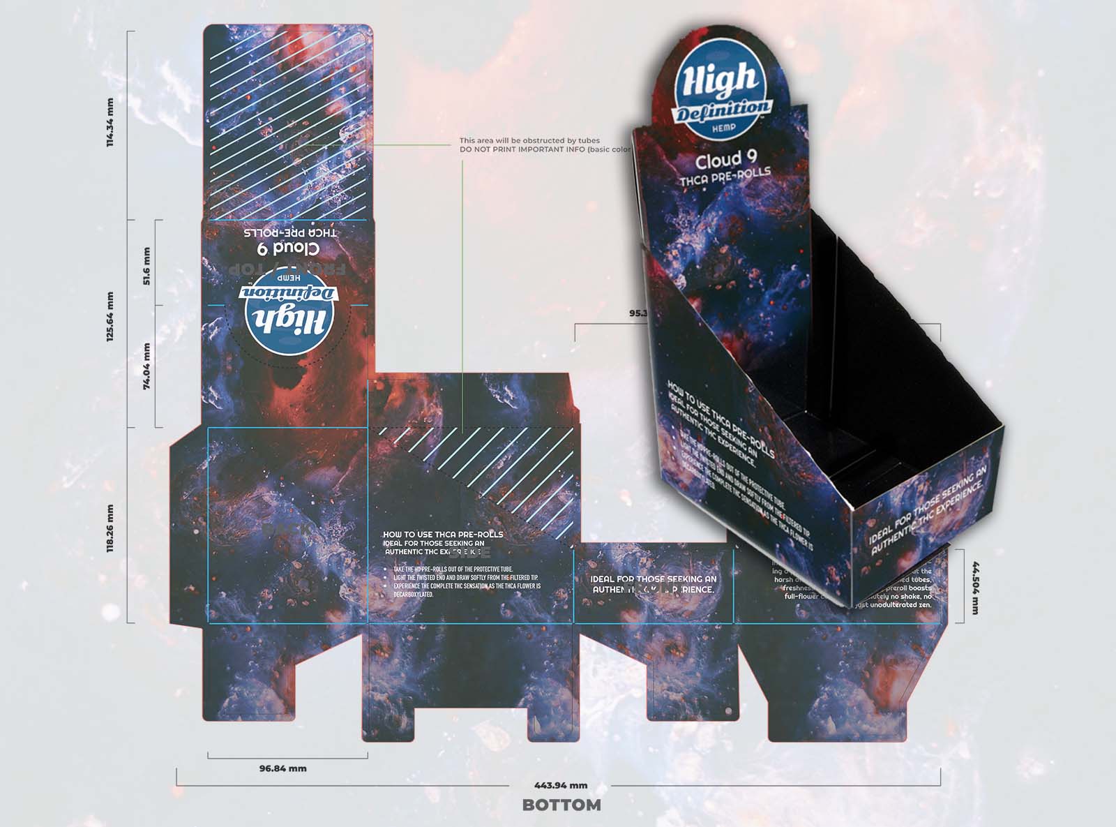 HDPre-Roll Display box Die-lines2